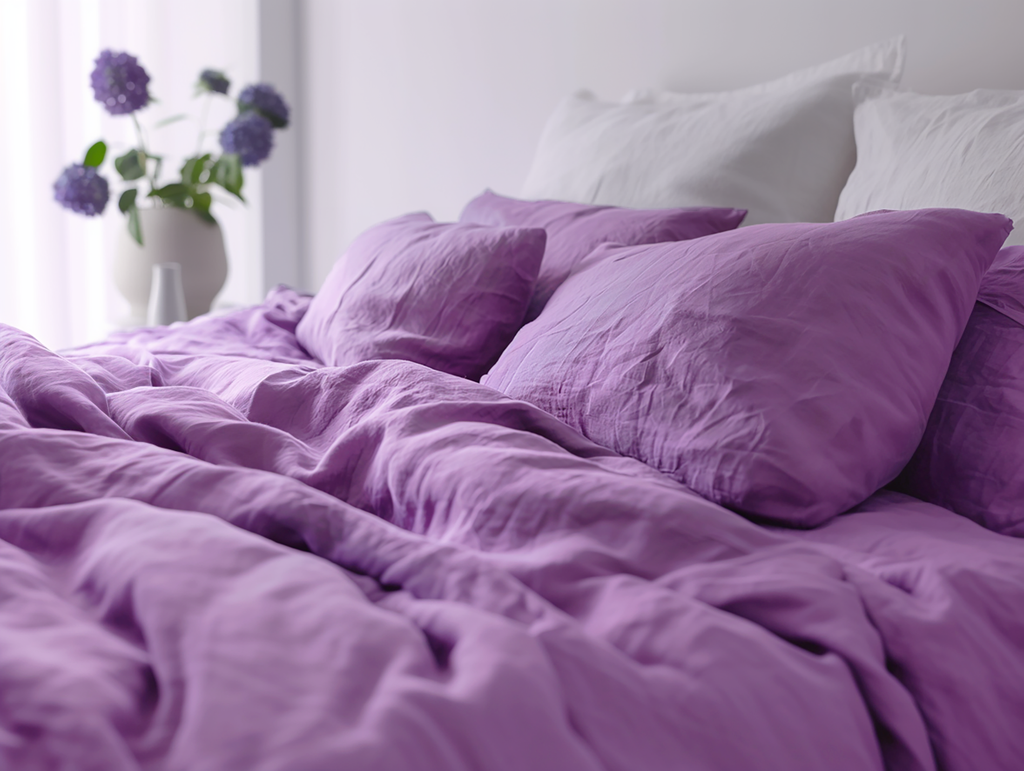 Orchid linen duvet cover