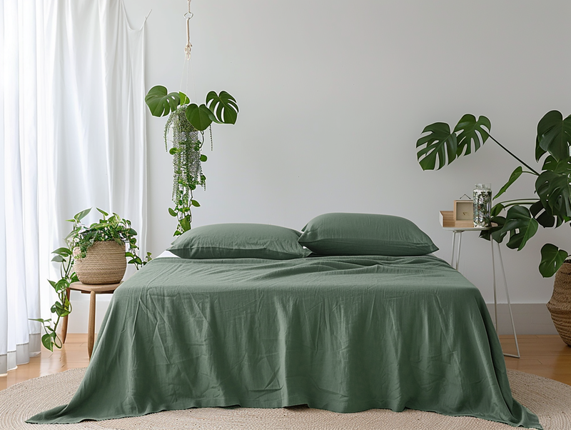 Pine green flat sheet