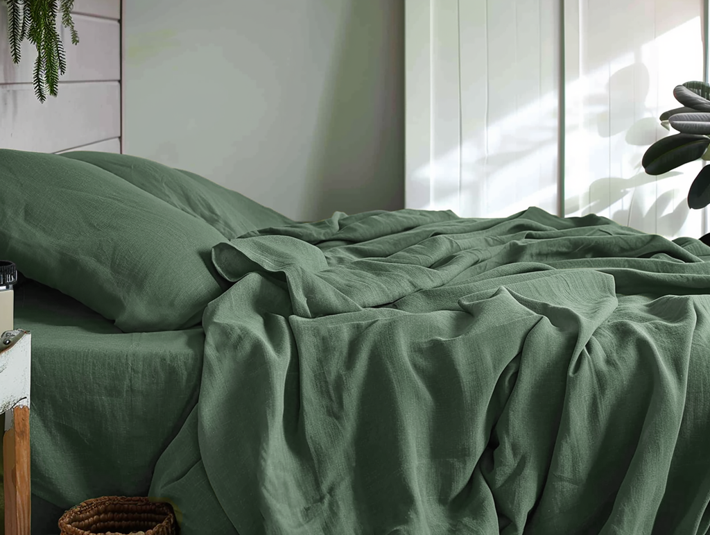 Drap-housse vert pin