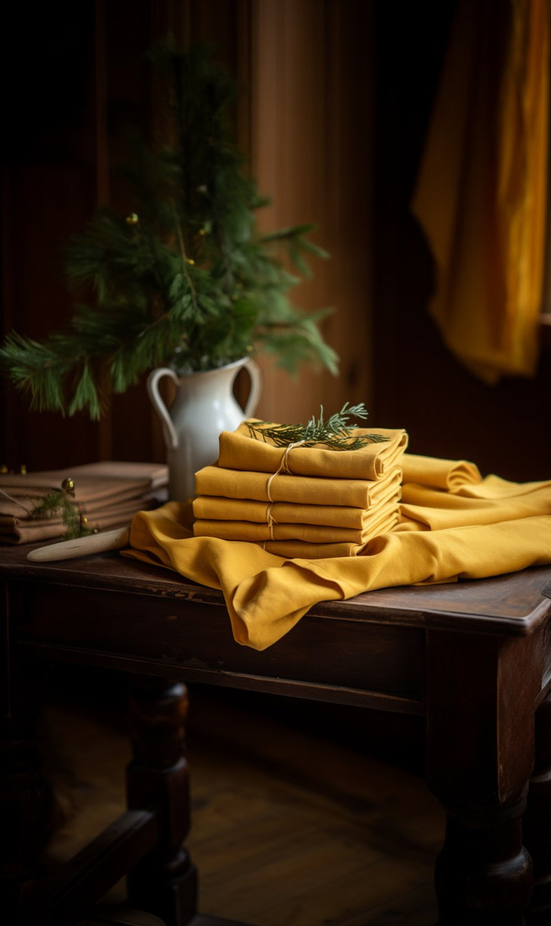 Holiday Turmeric set of napkins