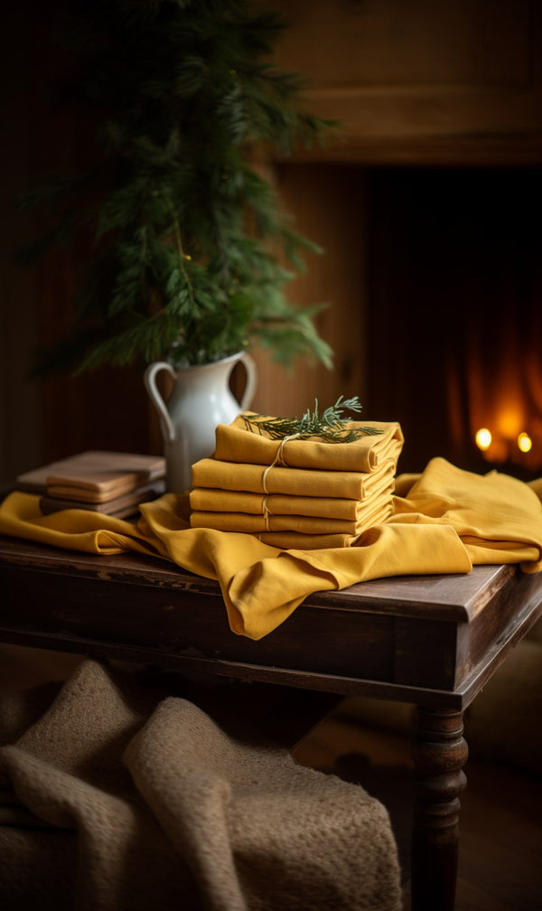 Holiday Turmeric set of napkins