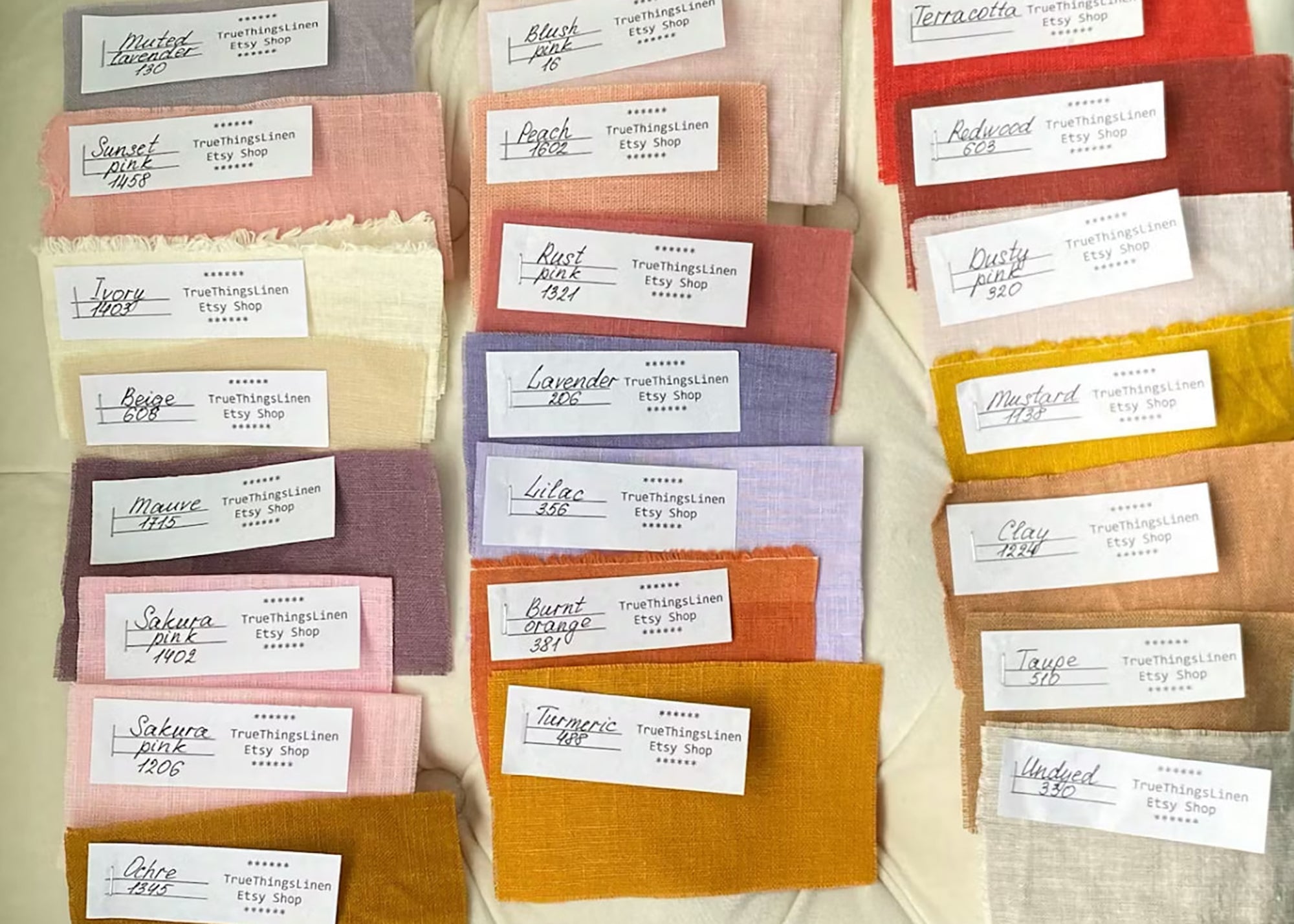 Échantillons de tissus (plus de 70 couleurs)