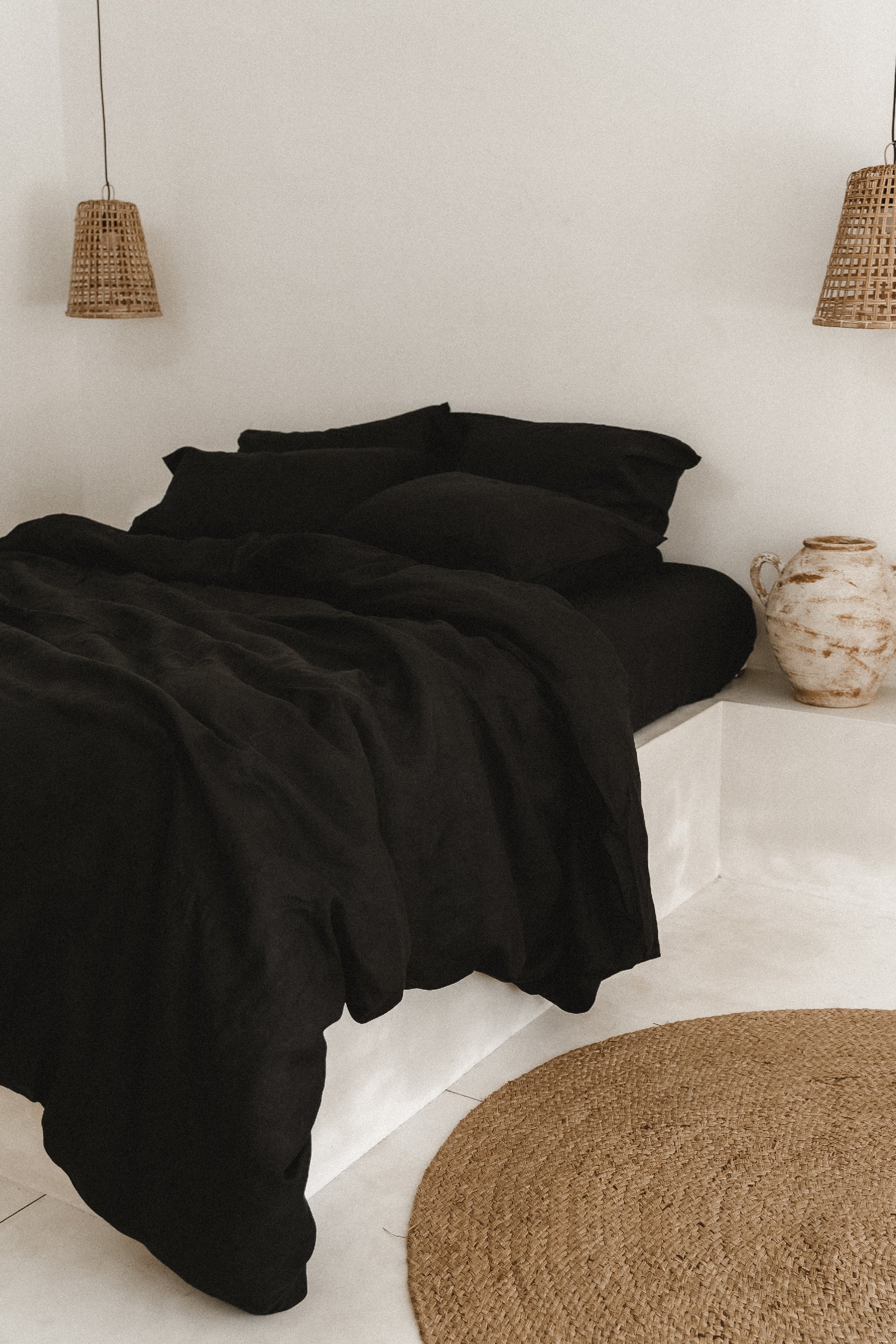 Black duvet cover
