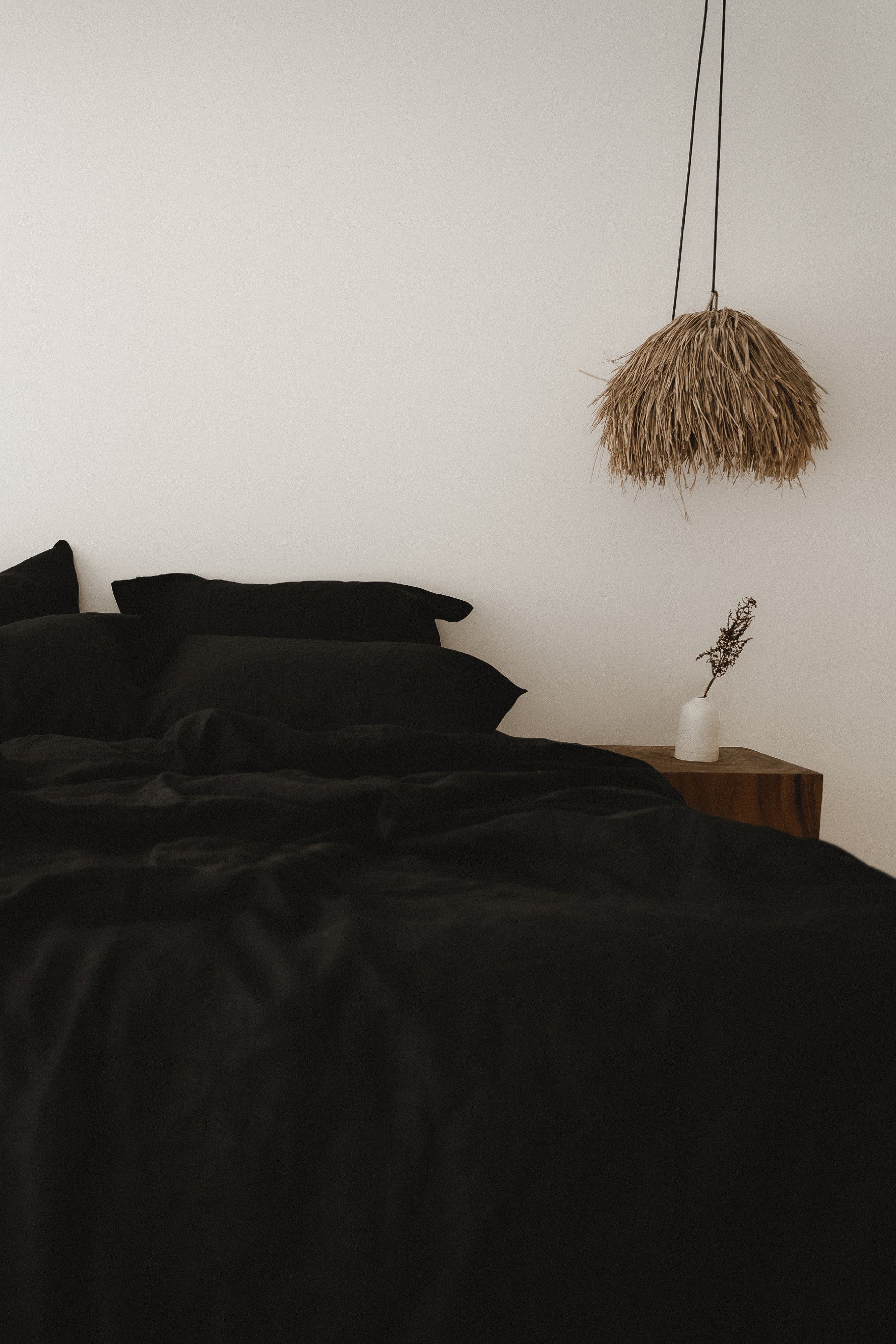 Black duvet cover