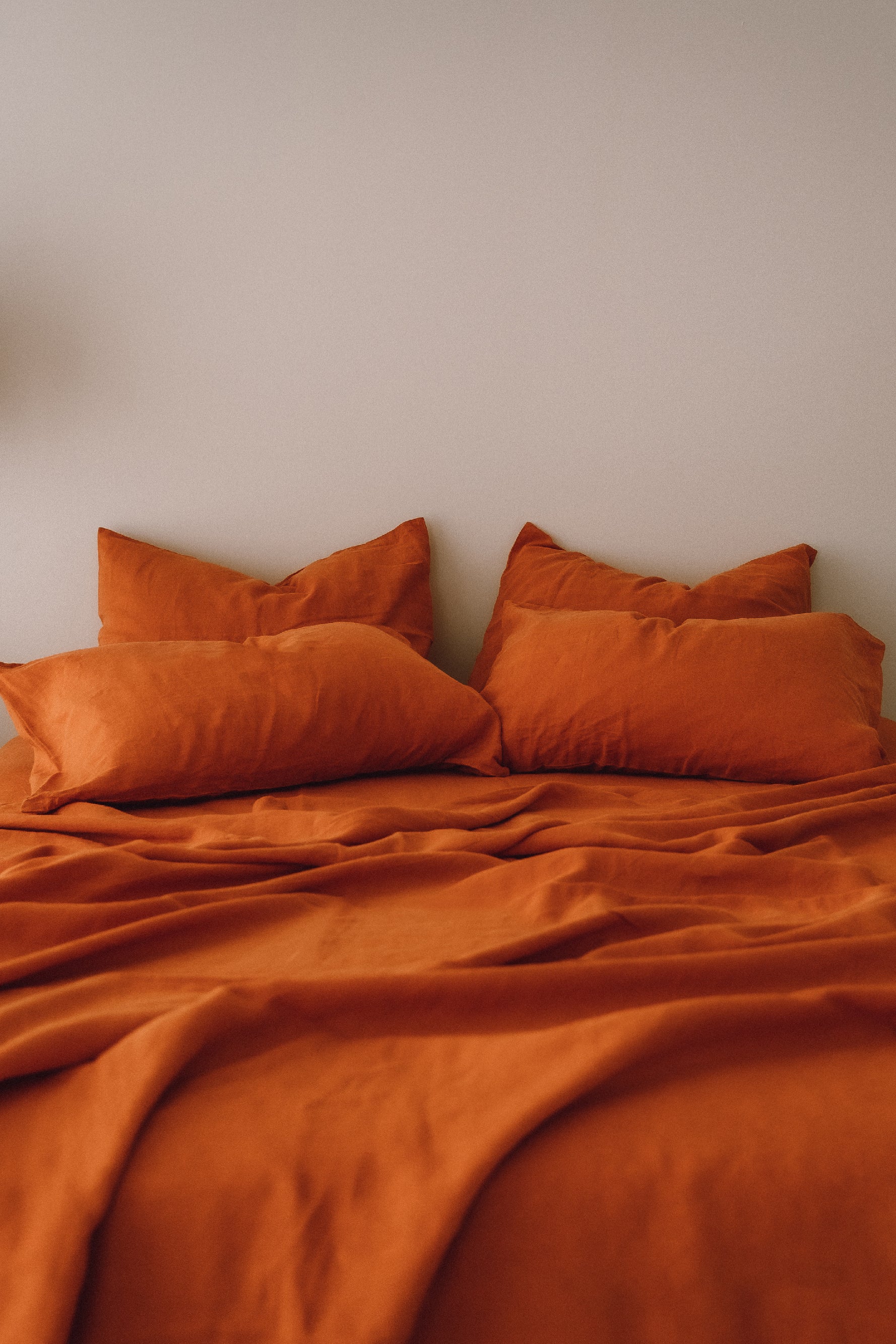 Drap-housse orange brûlé