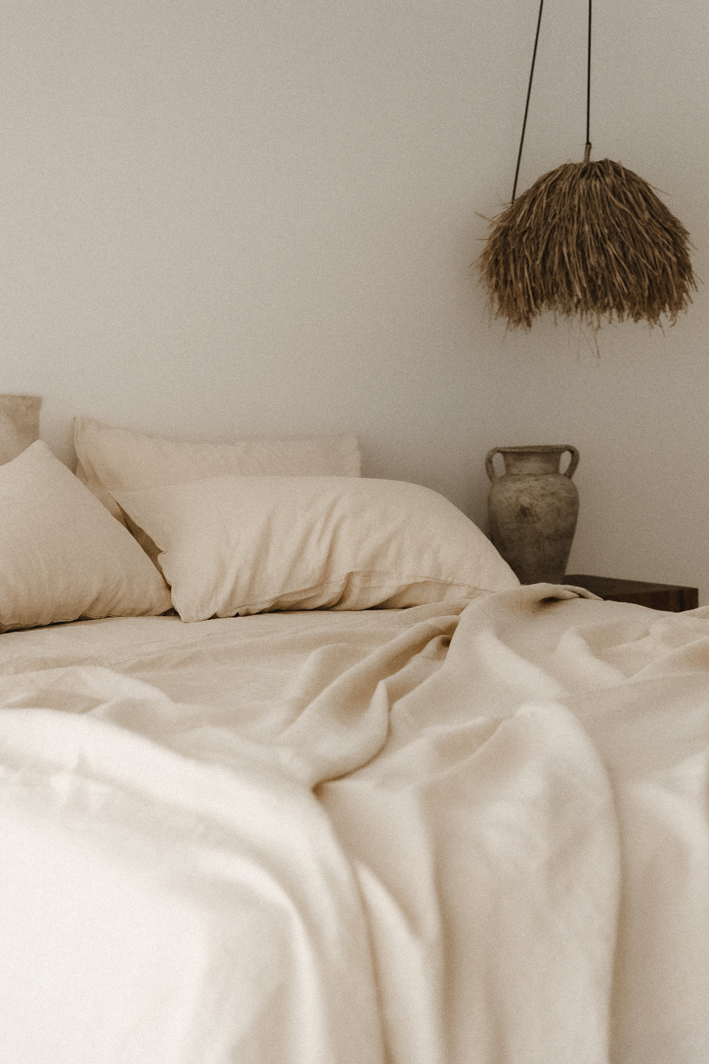 Drap-housse beige