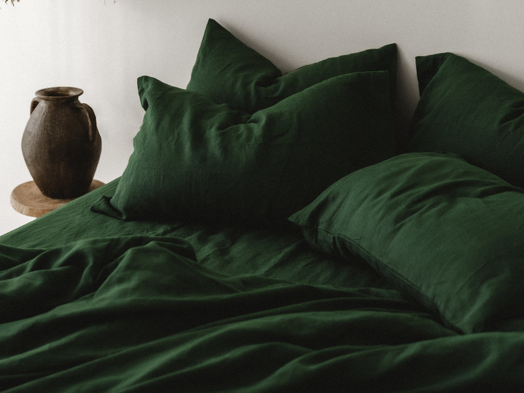 Forest green duvet cover