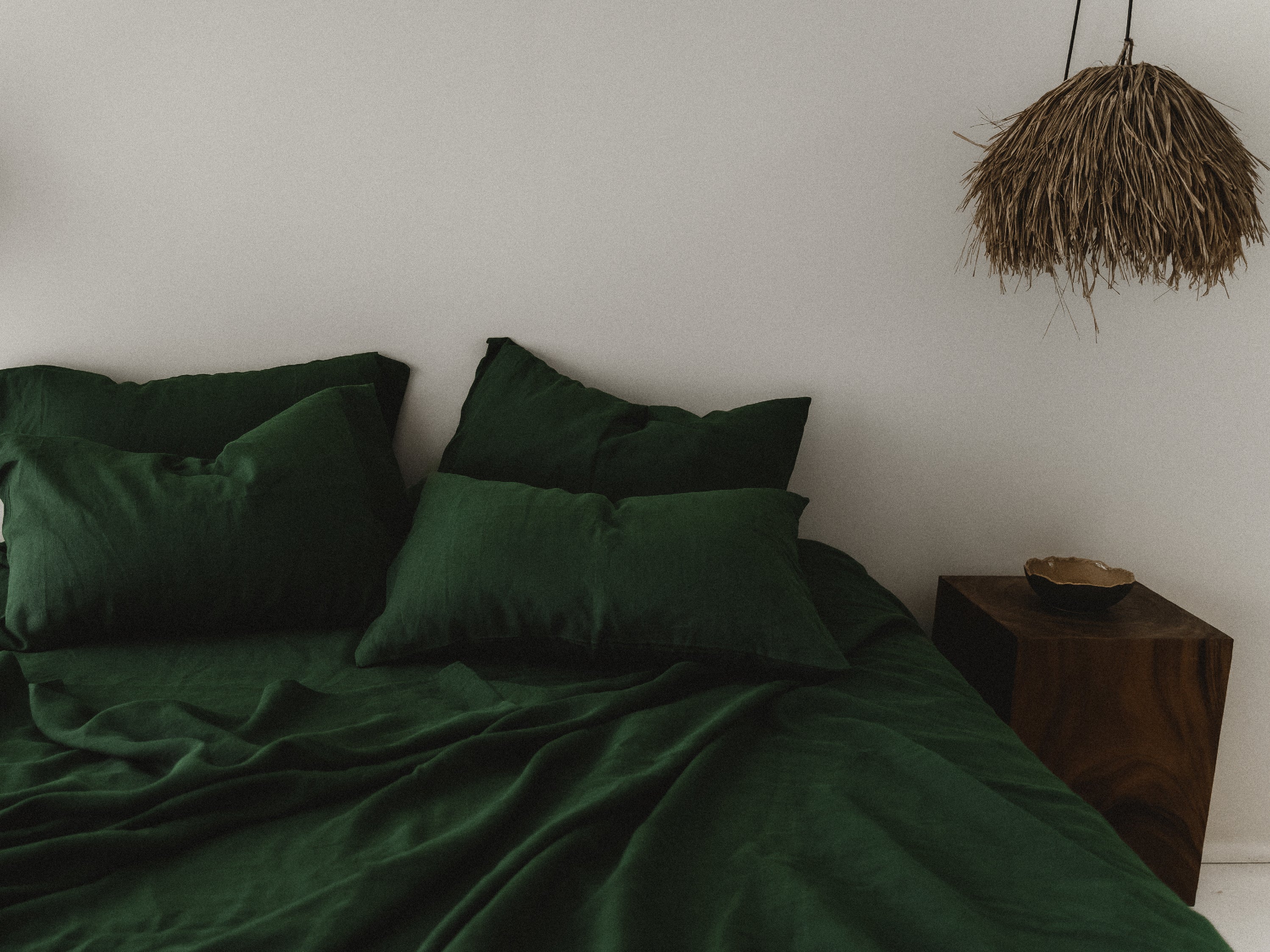 Taie d'oreiller vert forêt