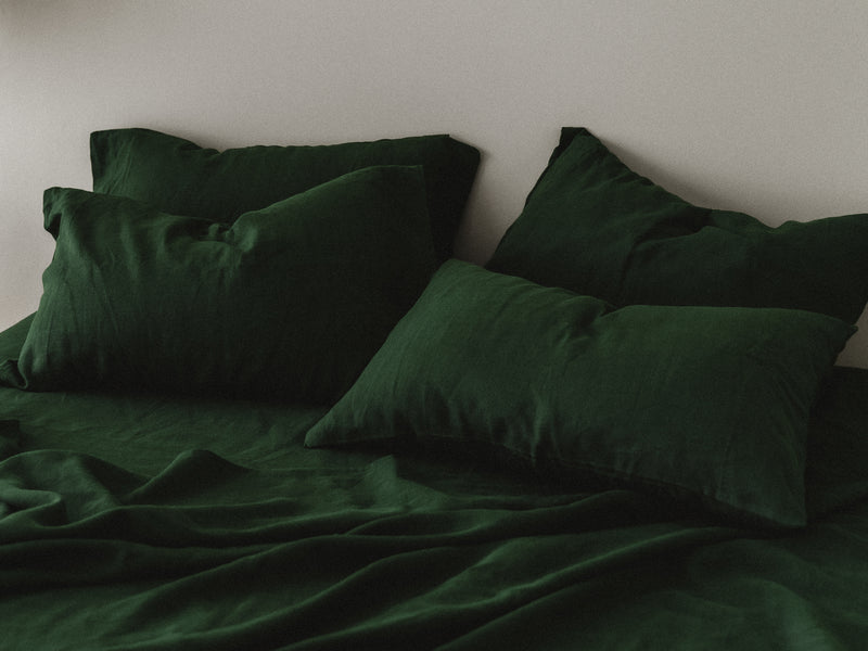 Forest green sheet set