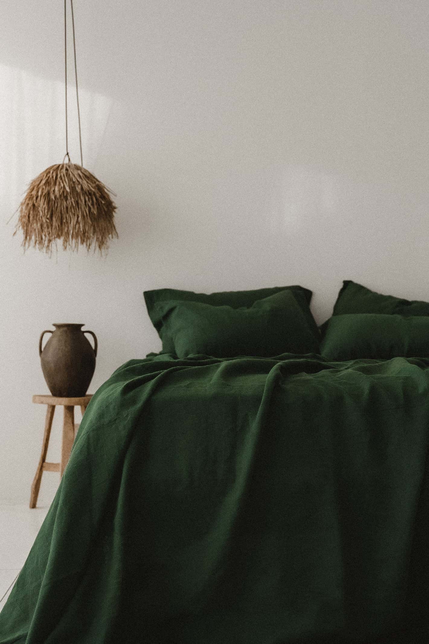 Waldgrünes Bettlaken