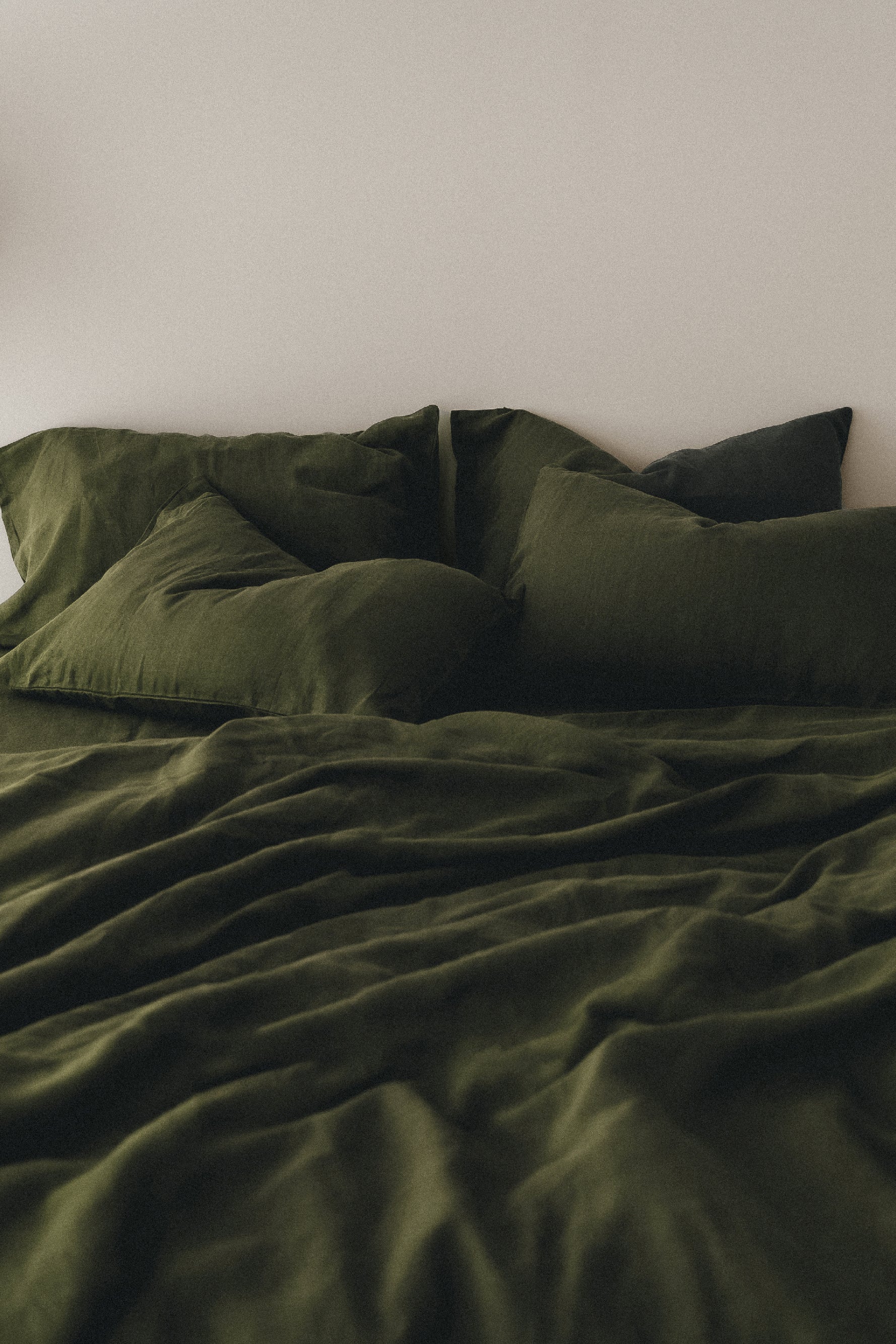 Housse de couette olive foncé