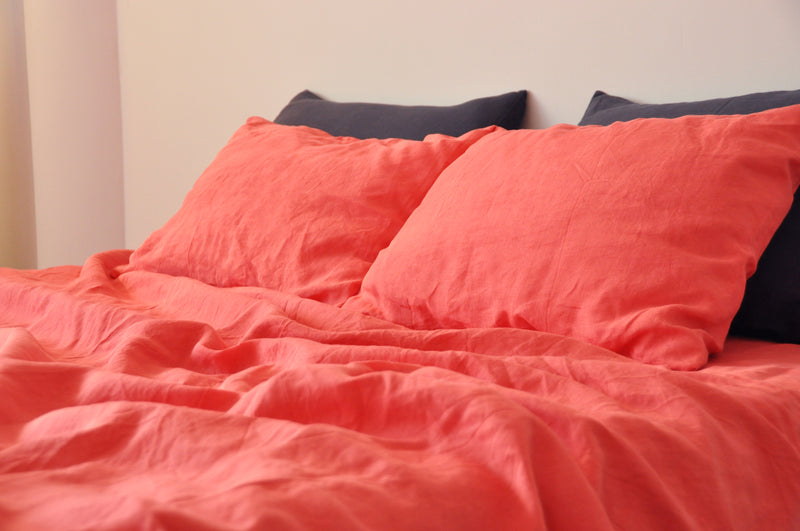 Coral fitted sheet