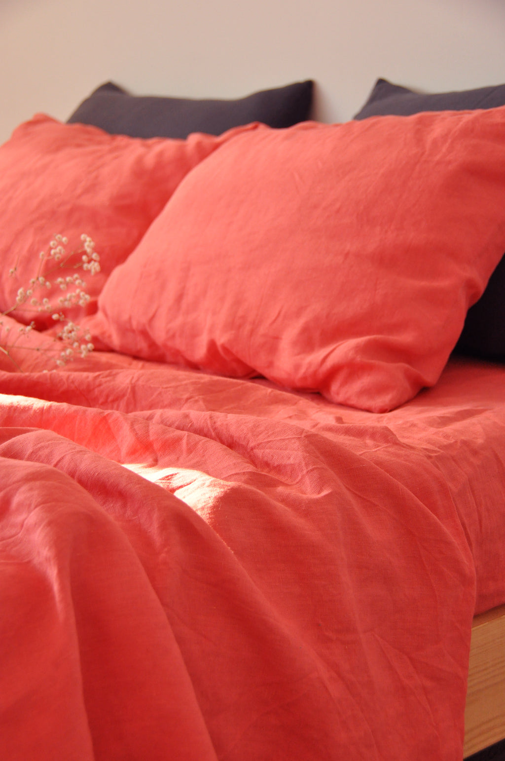 Coral fitted sheet