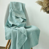 Sea glass waffle coverlet