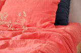 Coral fitted sheet