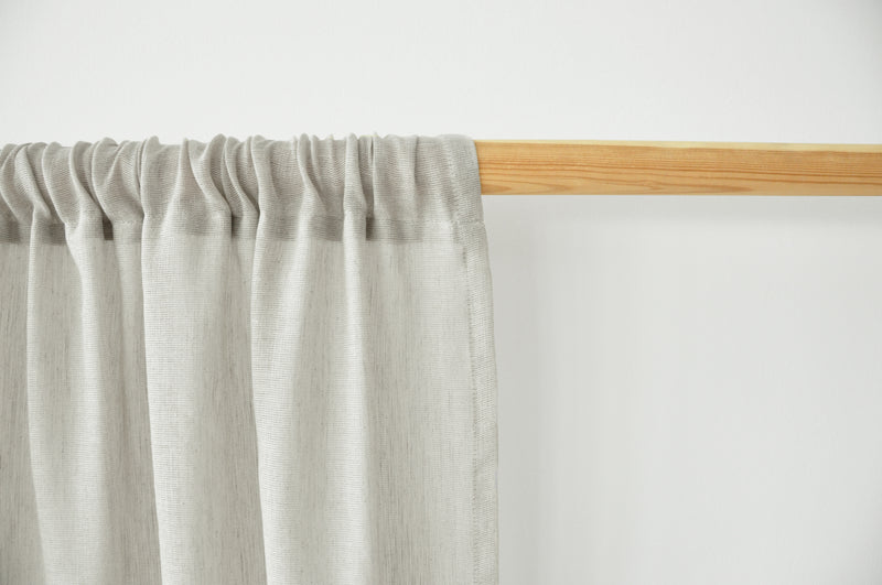 Undyed sheer linen curtains