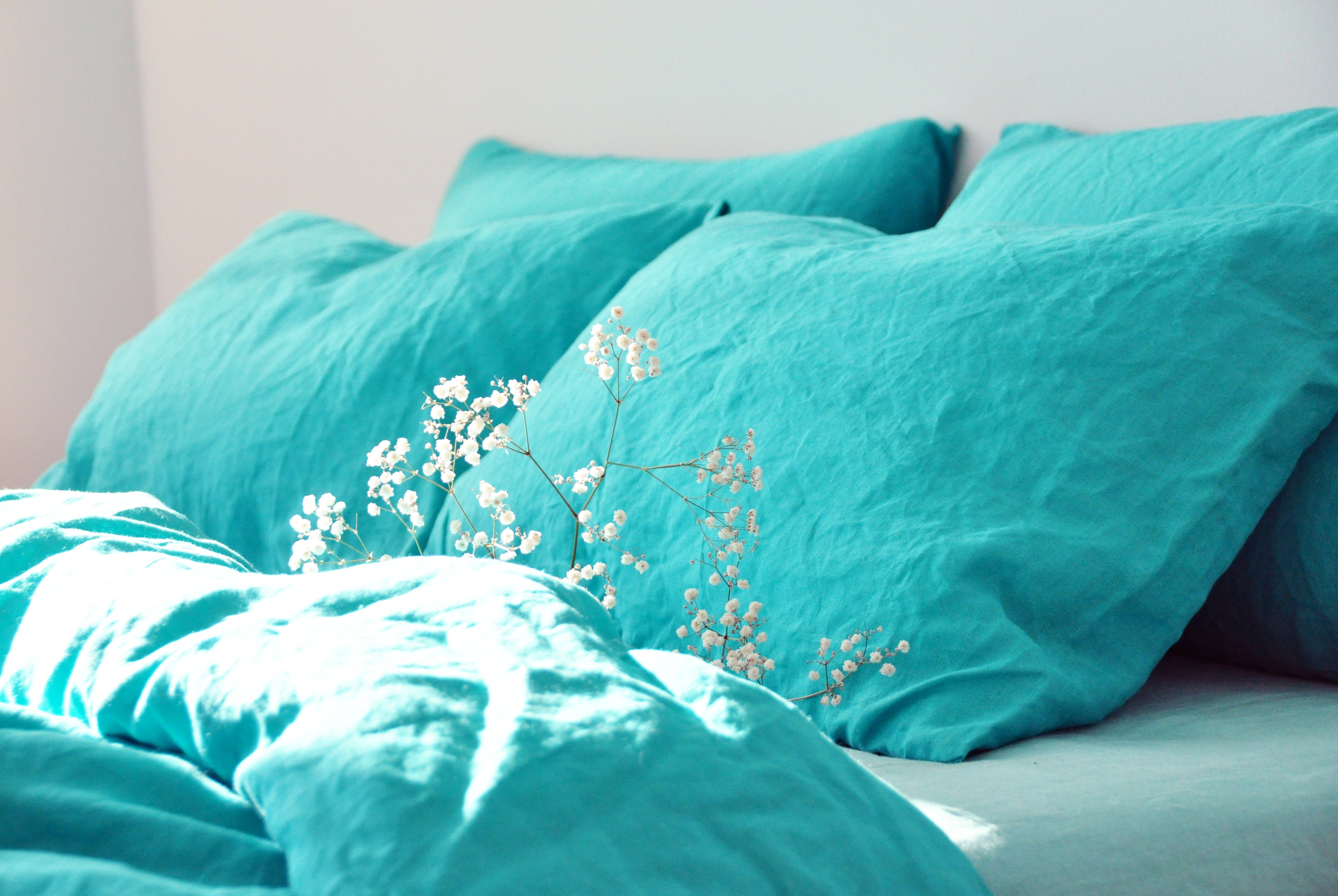 Housse de couette turquoise