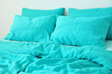 Taie d'oreiller turquoise