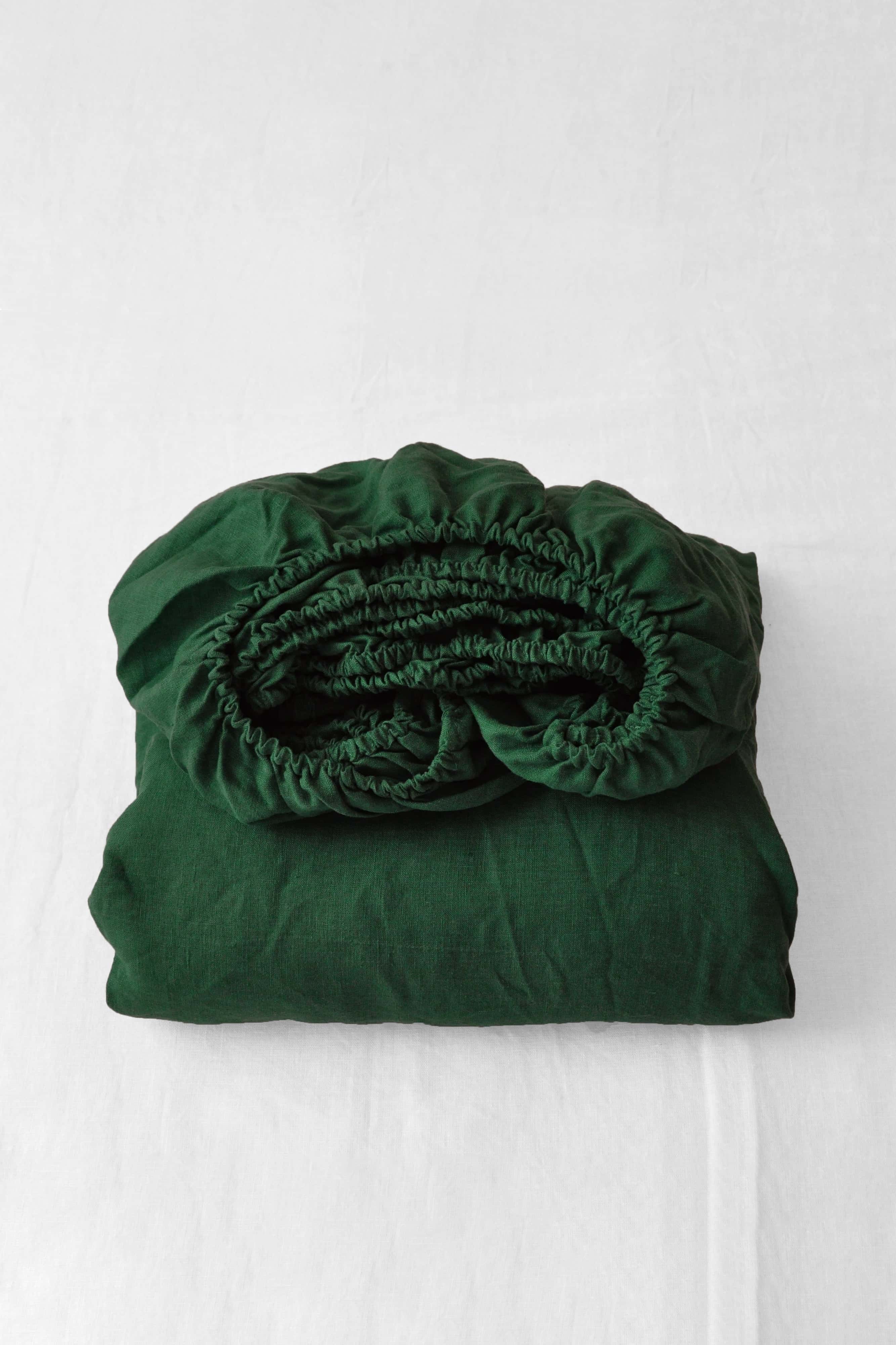 Drap-housse vert forêt