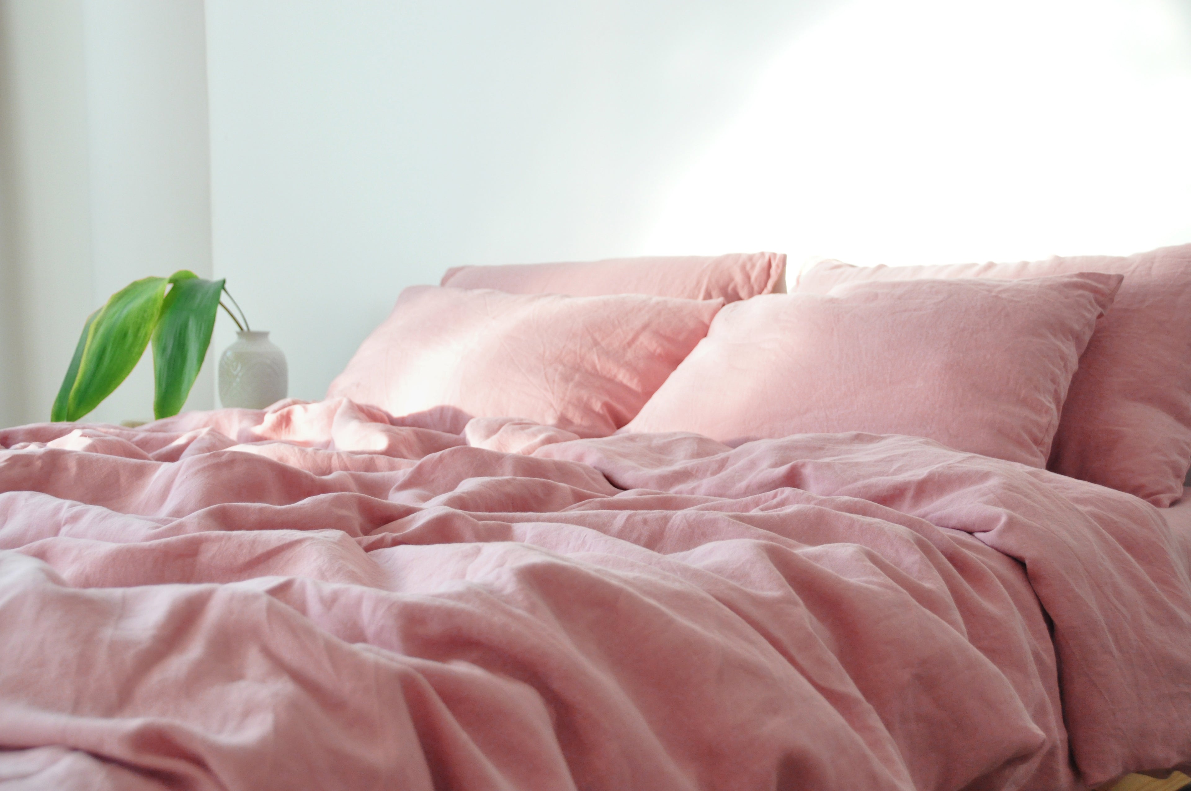 Rose pink duvet cover