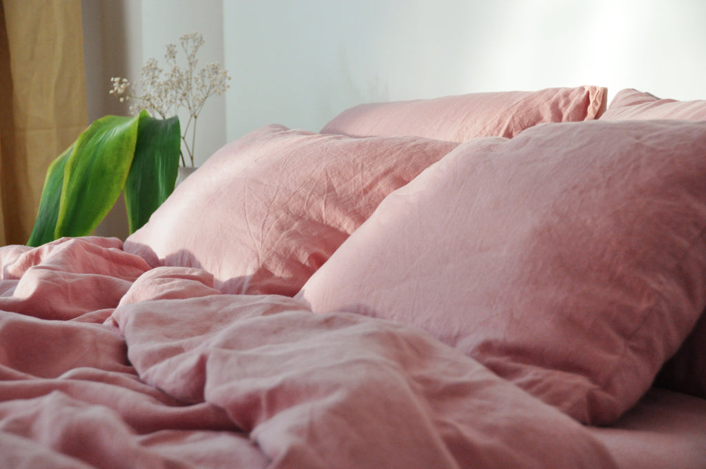 Rose pink duvet cover