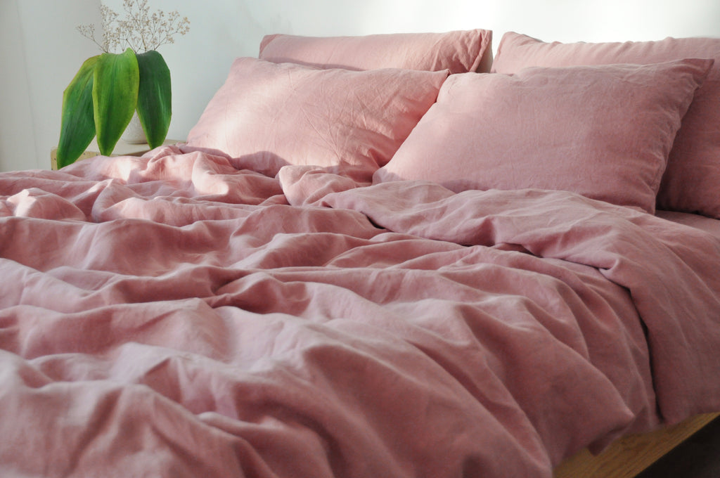 Rose pink duvet cover