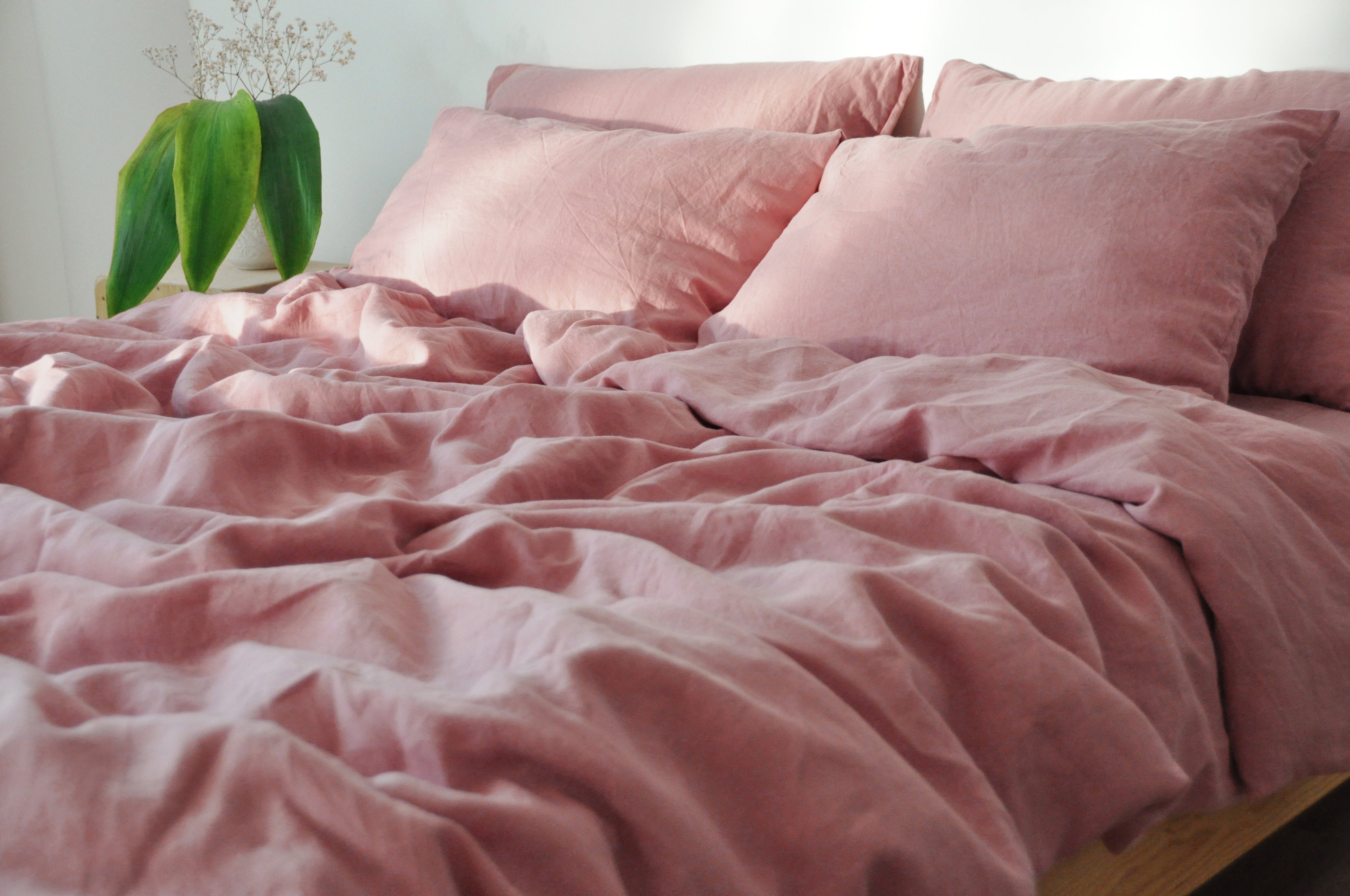 Rose pink duvet cover