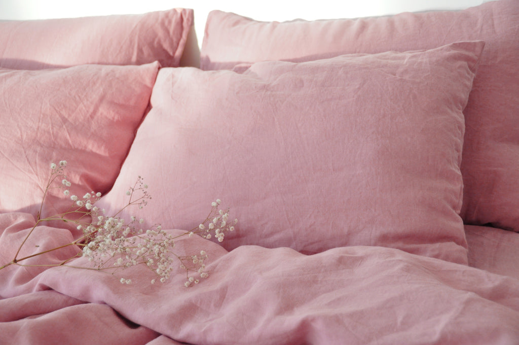 Rose pink duvet cover