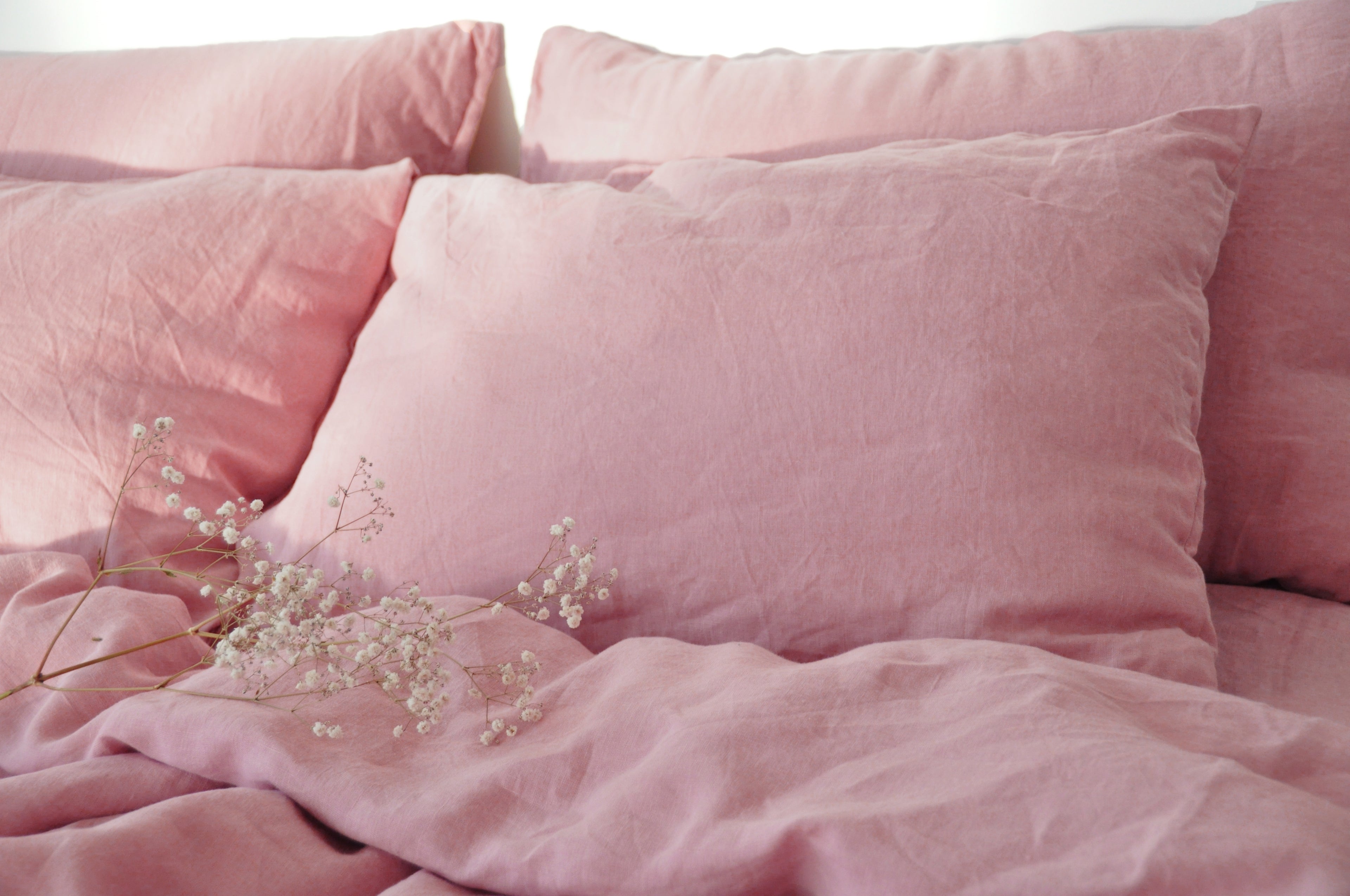 Rose pink duvet cover