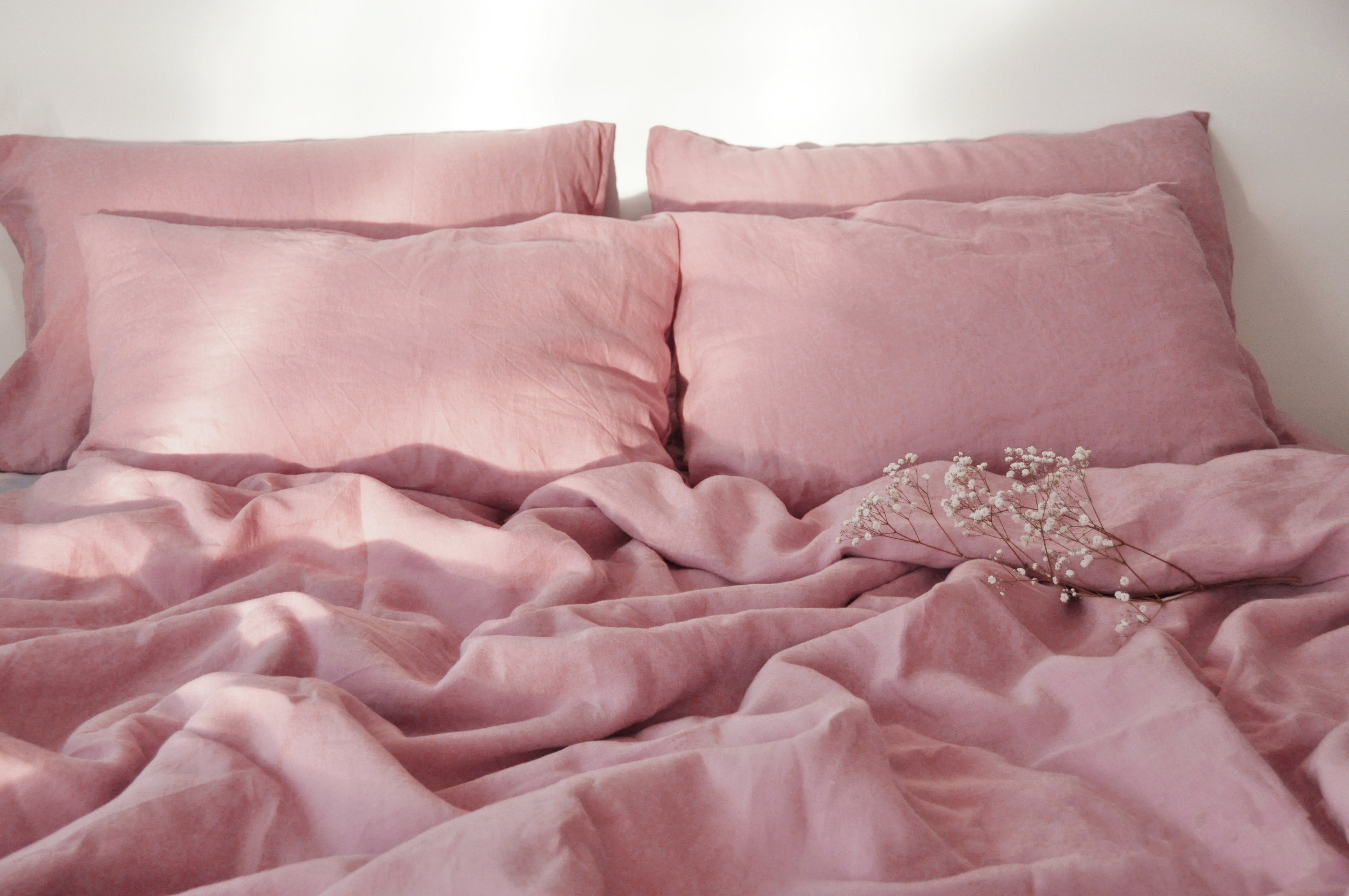 Rose pink duvet cover
