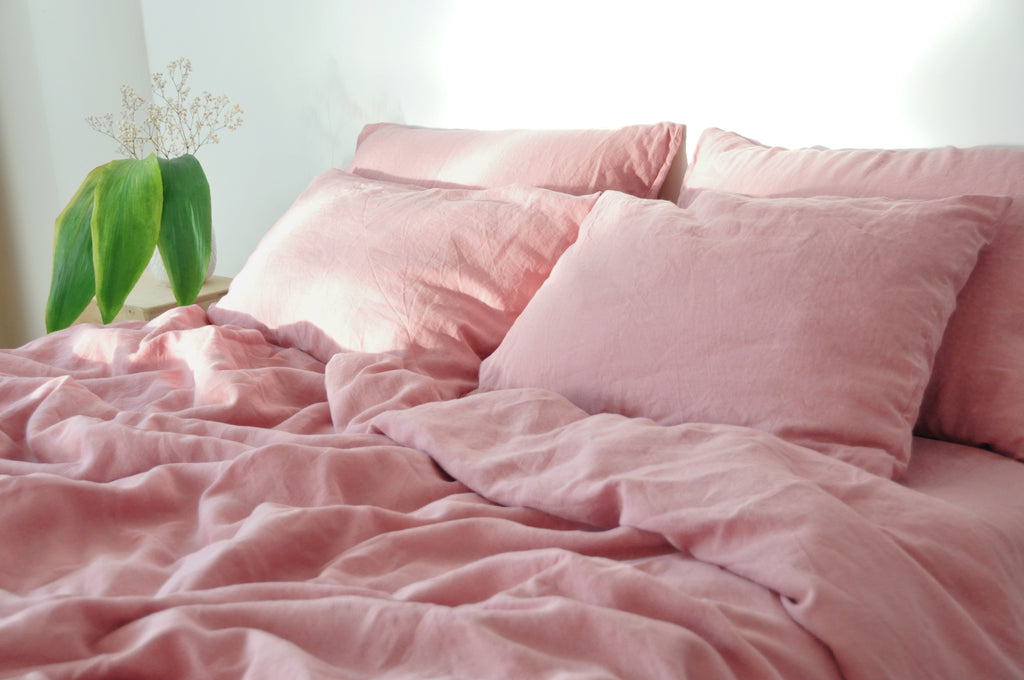 Rose pink duvet cover