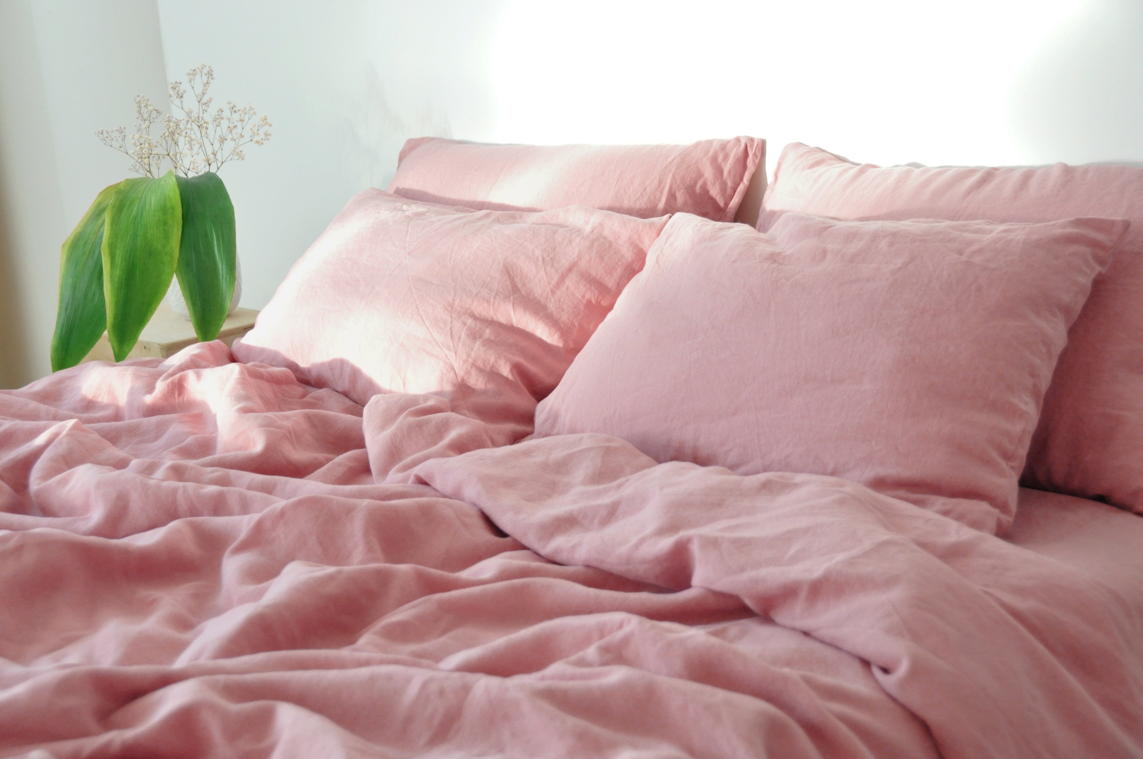 Rose pink duvet cover