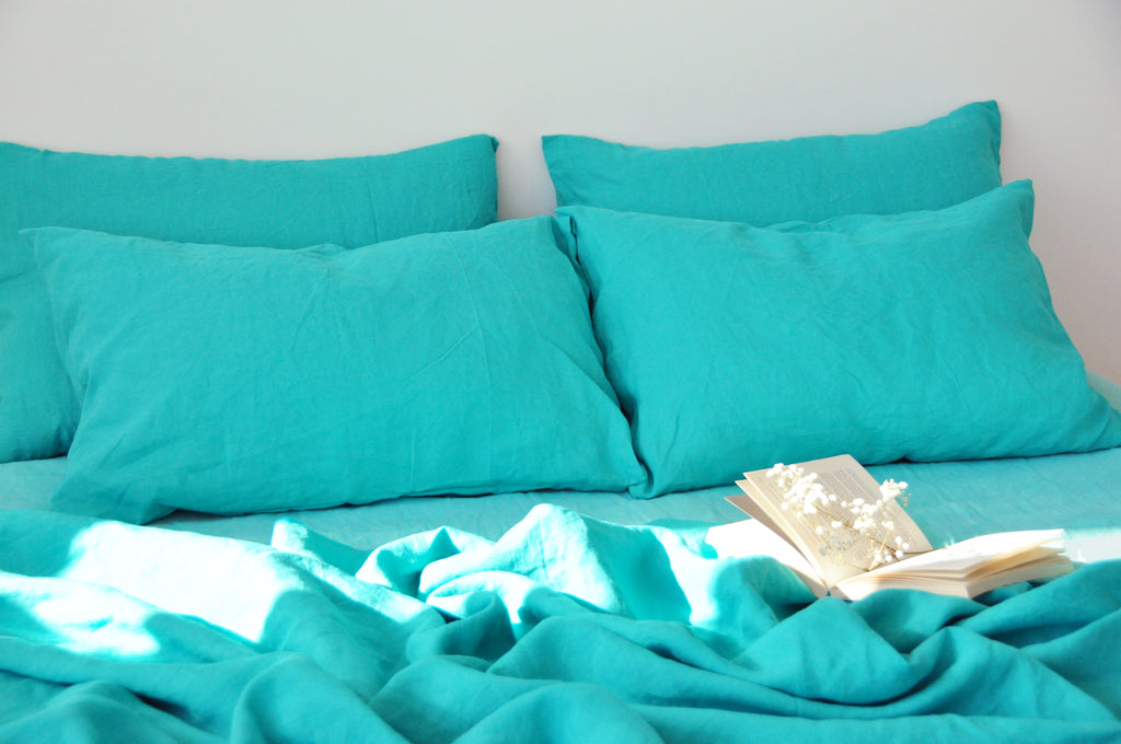 Parure de draps turquoise