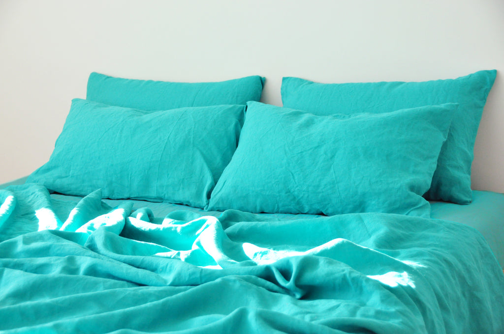 Parure de draps turquoise