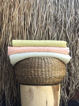Ivory waffle coverlet