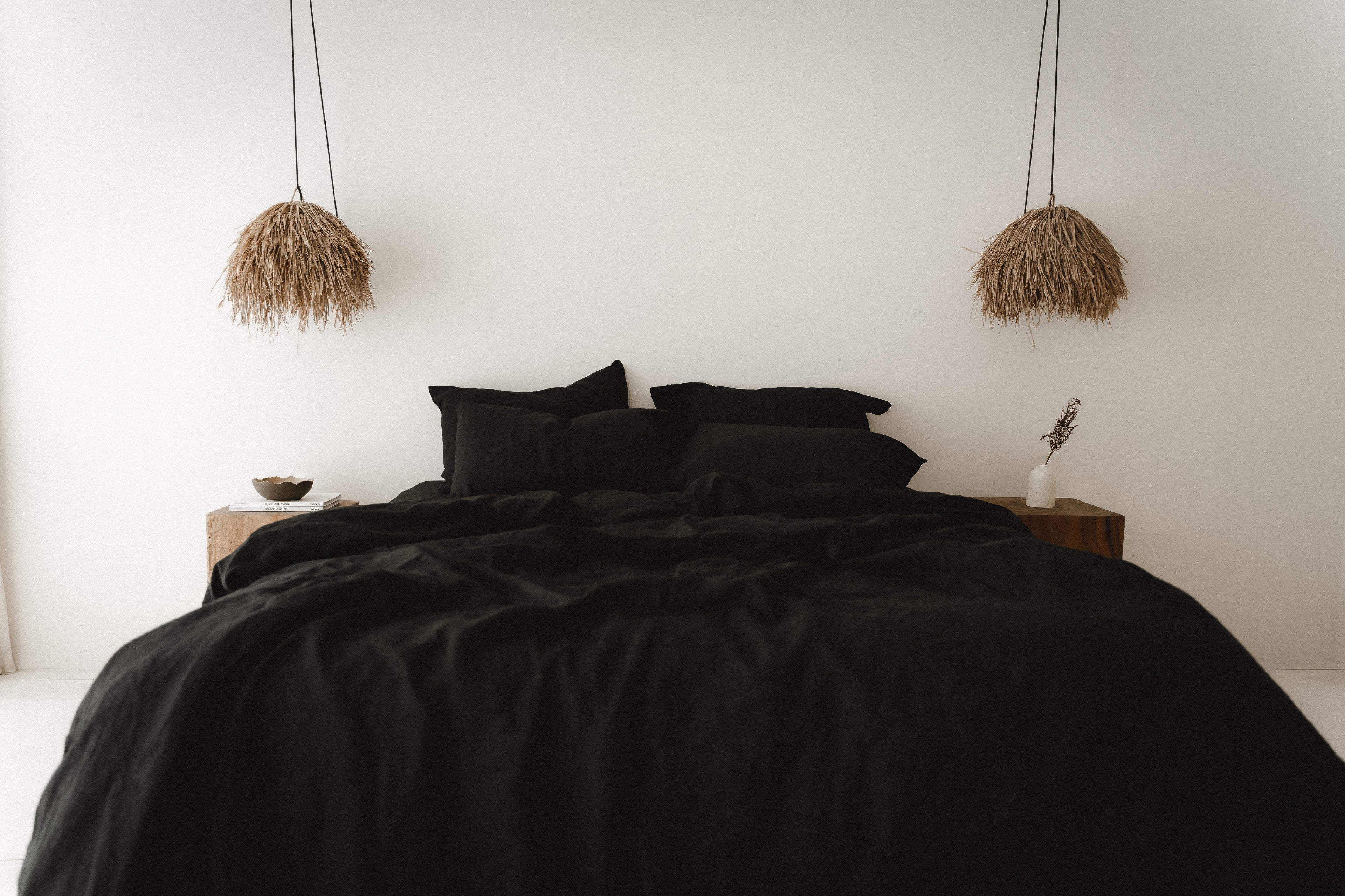 Housse de couette noire