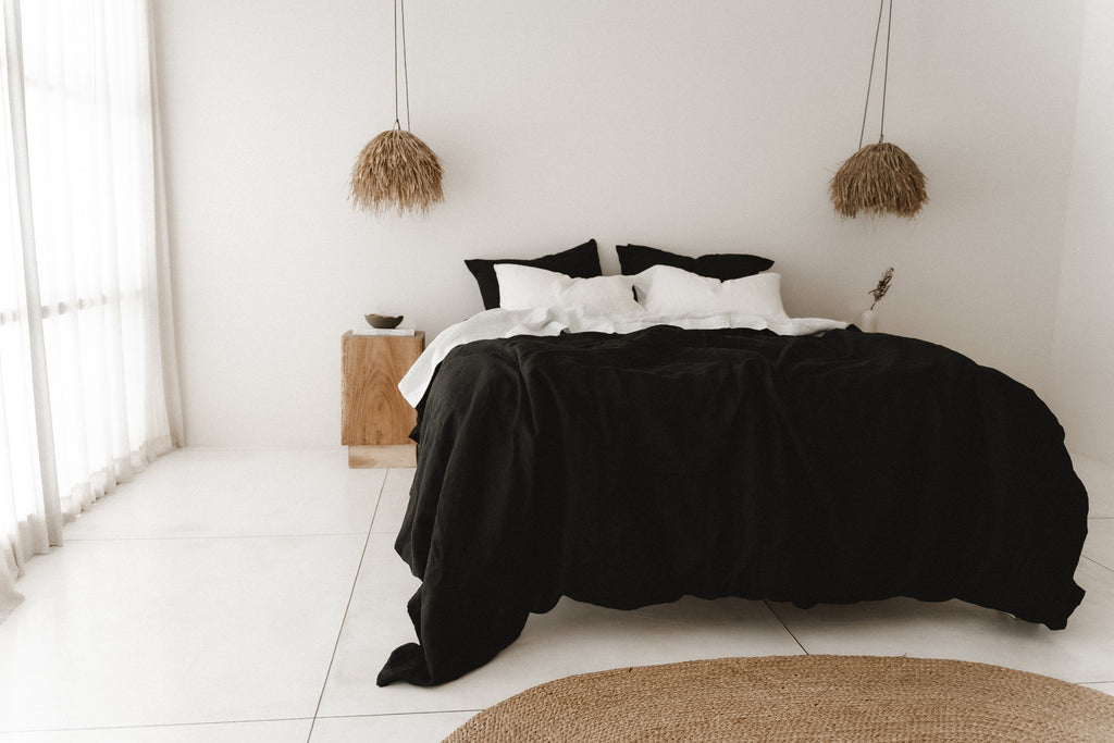 Black duvet cover