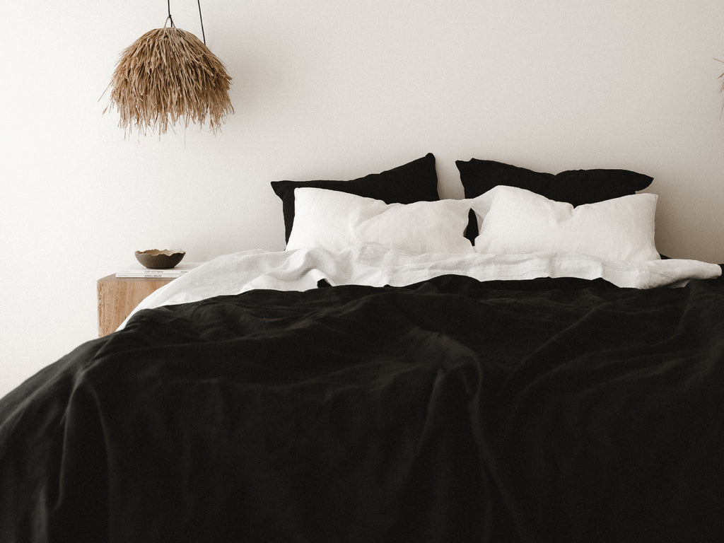 Black duvet cover