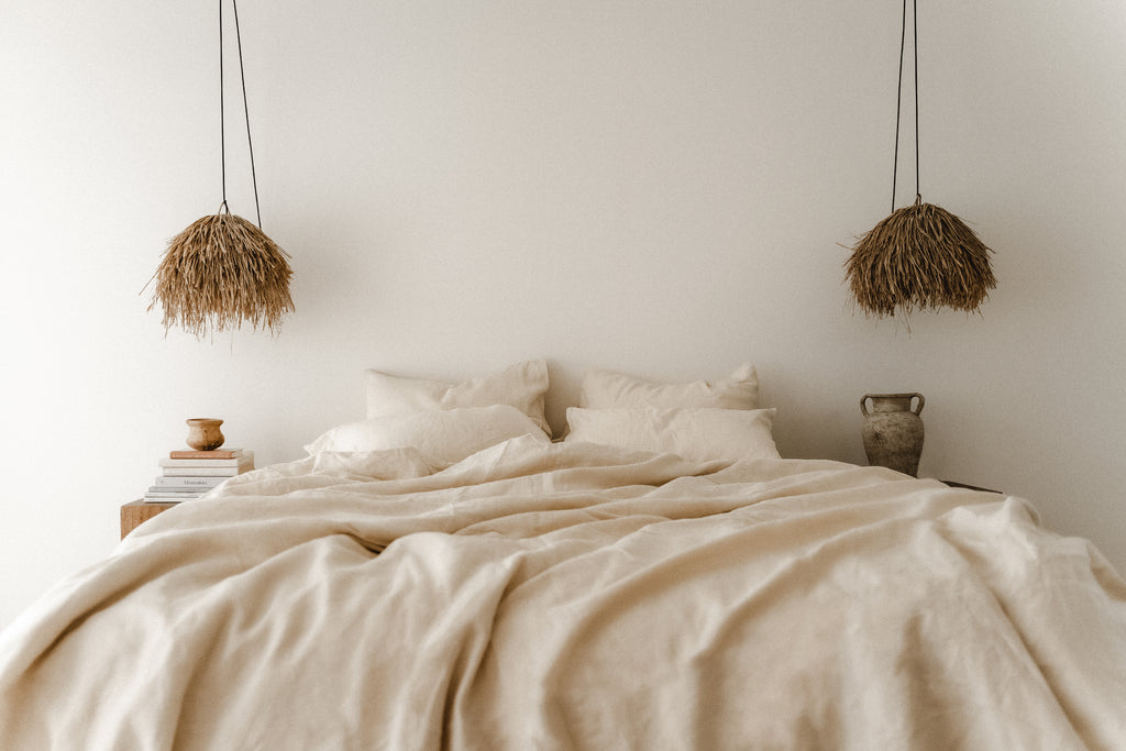 Drap-housse beige