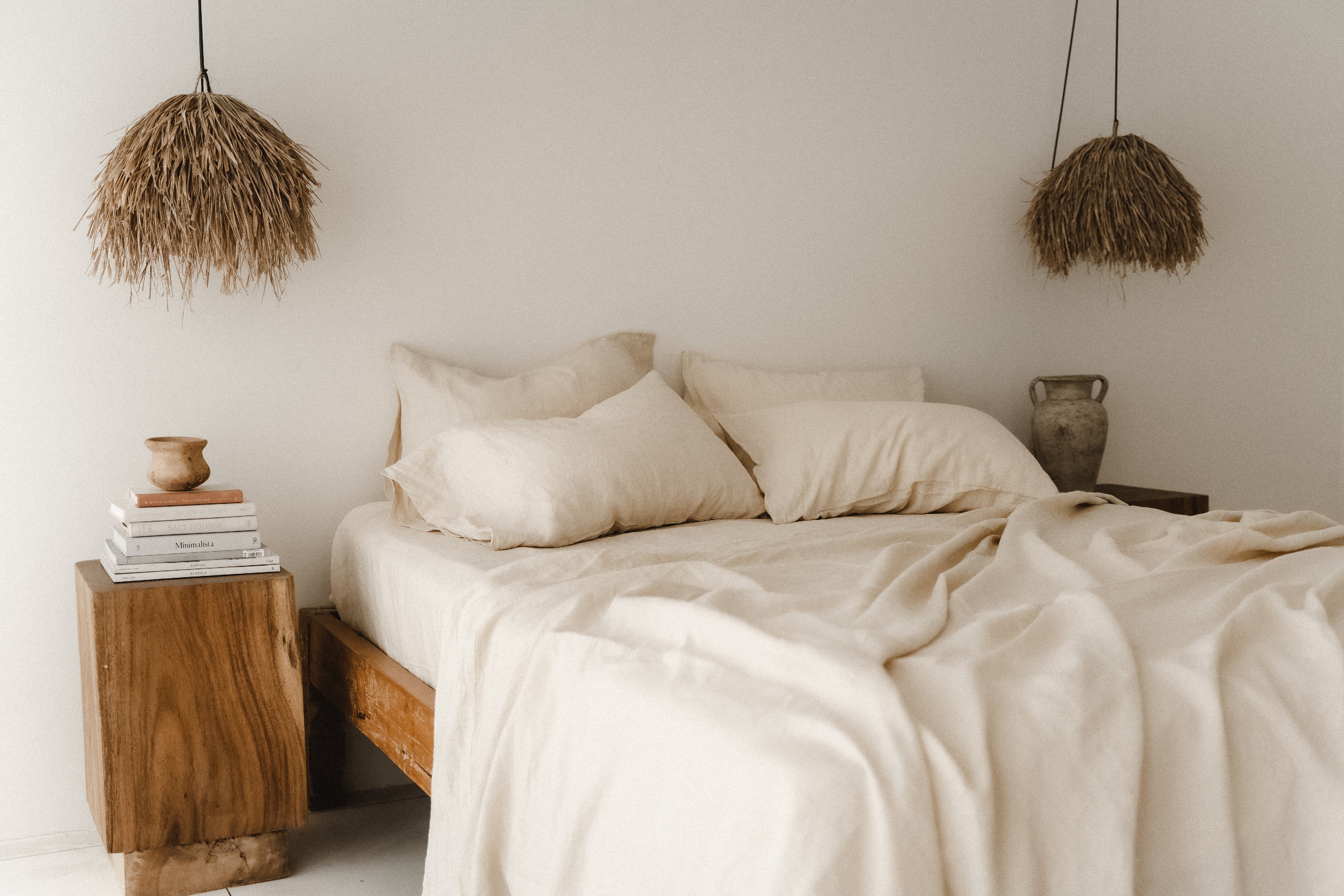 Drap-housse beige