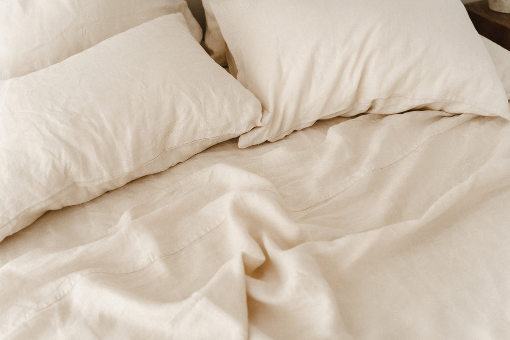 Drap-housse beige