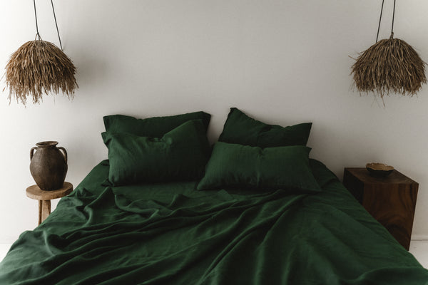 Forest green pillowcase