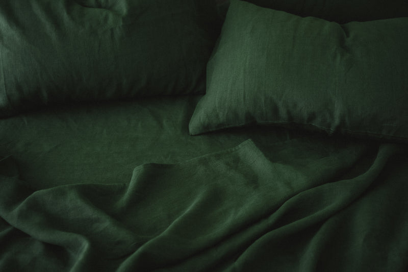 Forest green pillowcase