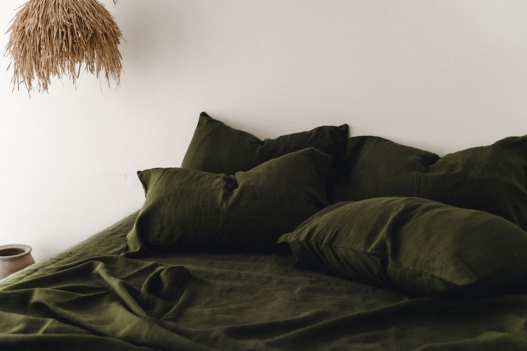 Drap-housse olive foncé