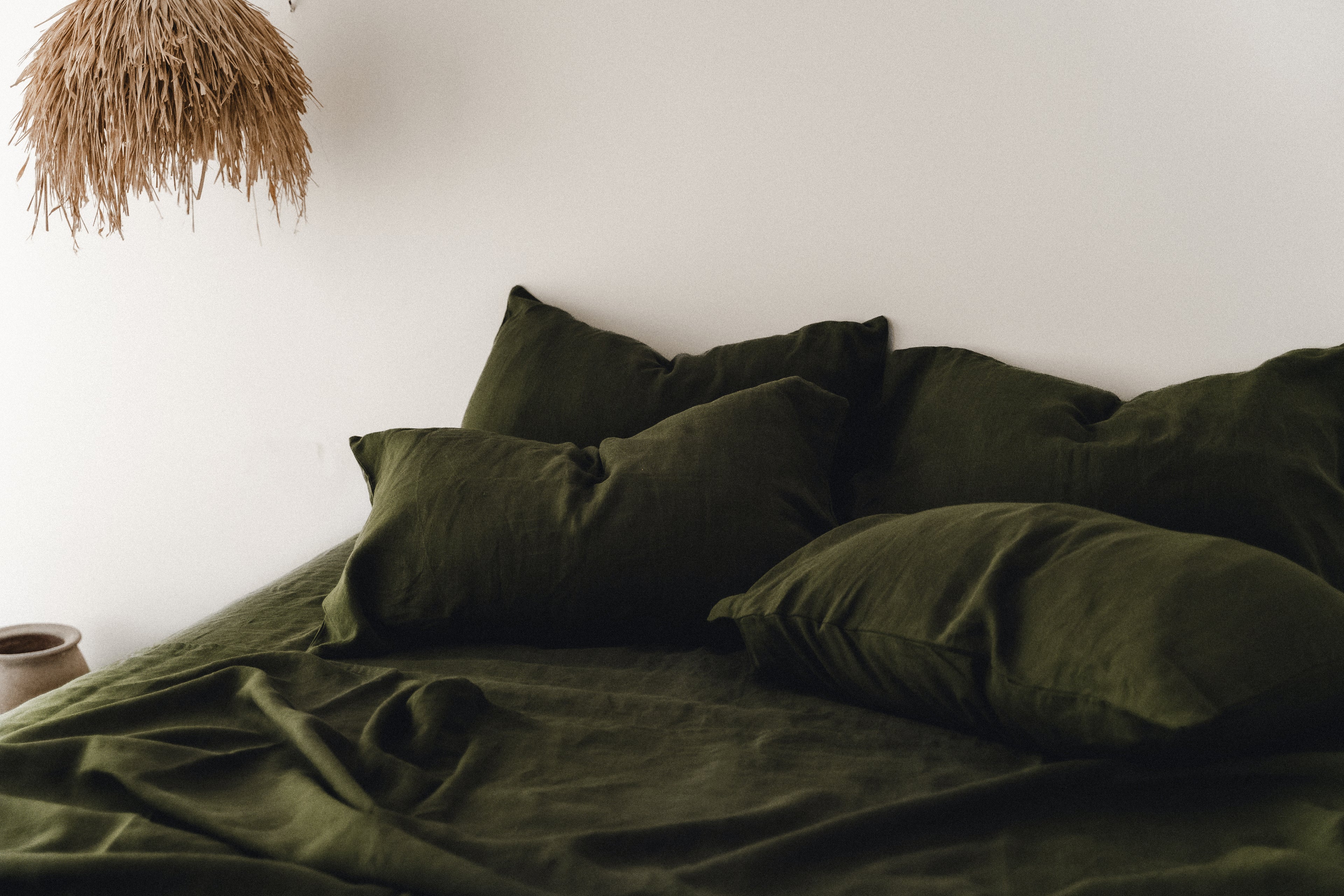 Drap-housse olive foncé