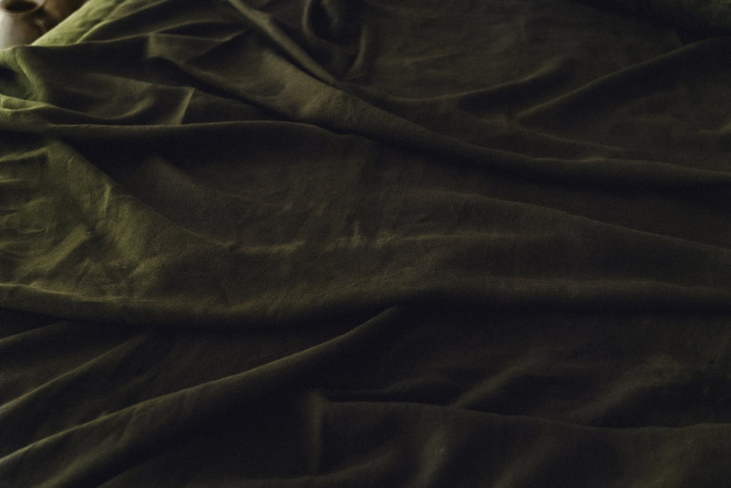 Drap-housse olive foncé