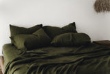 Dark olive pillowcase