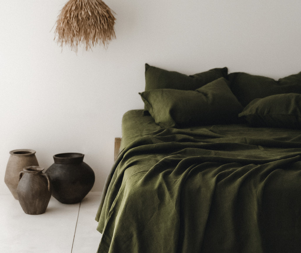 Drap-housse olive foncé