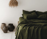 Dark olive pillowcase
