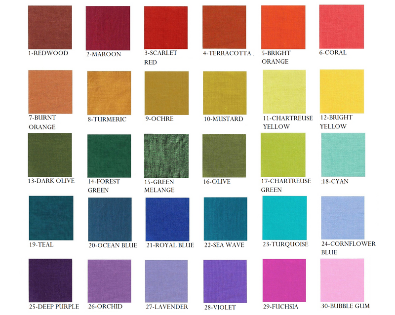 70 colors set of napkins
